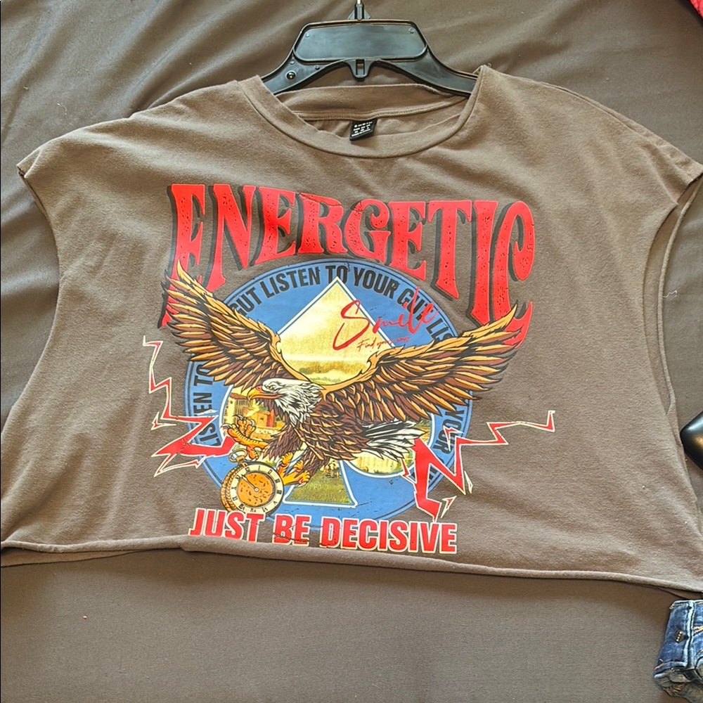 SHEIN Brown Graphic Tee